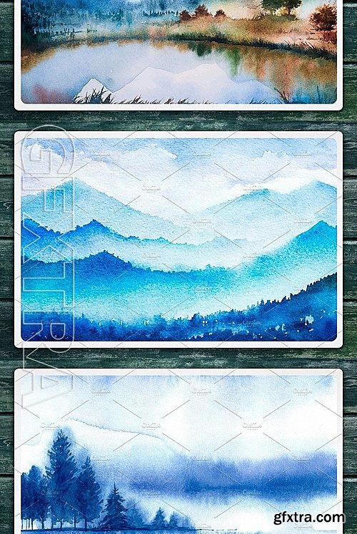 CM - Winter Landscapes set2 Watercolor 1153117