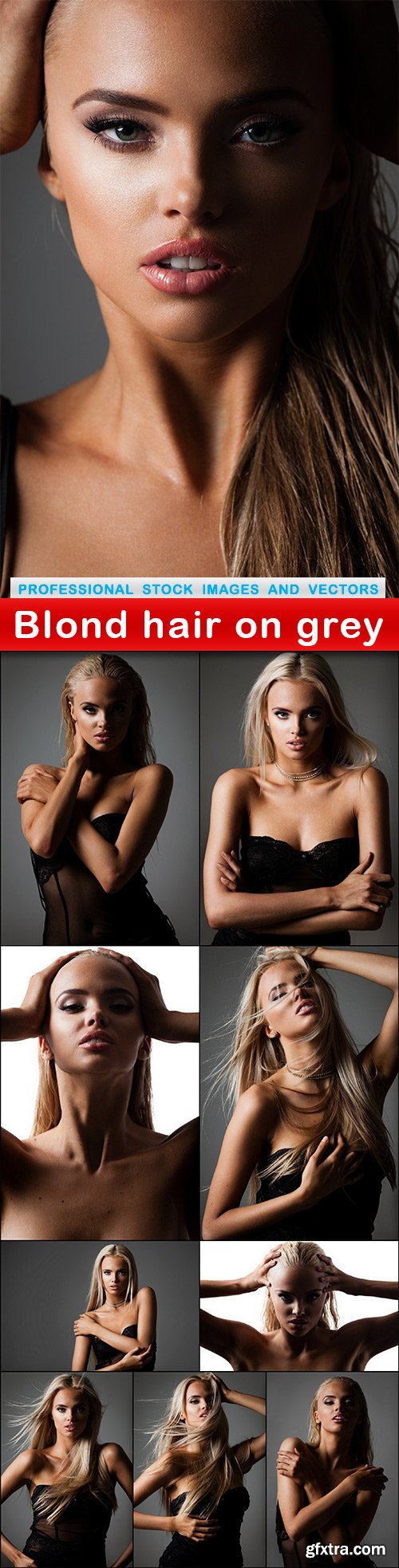 Blond hair on grey - 10 UHQ JPEG