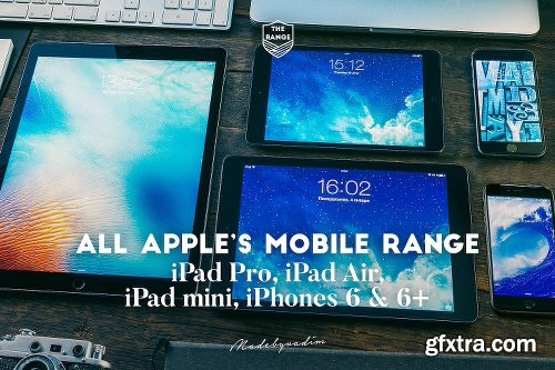 CreativeMarket The Range-100 Apple idevices mockups 493211