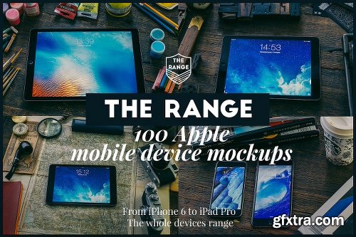 CreativeMarket The Range-100 Apple idevices mockups 493211