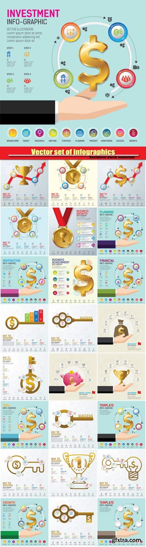 Vector set of infographics