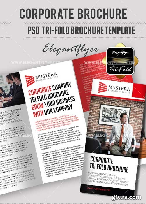 Corporate V11 PSD Tri-Fold PSD Brochure Template