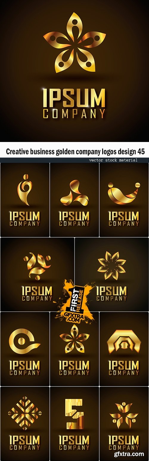 Creative business golden company logos design 45