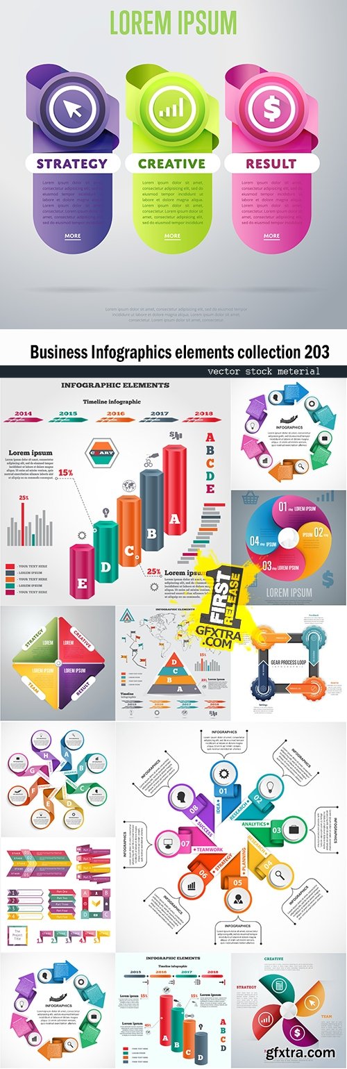 Business Infographics elements collection 203