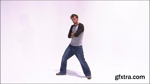 Breakdancer on a white background