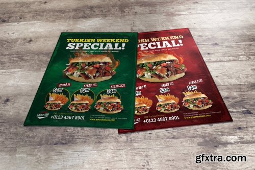 CreativeMarket Turkish kebab flyer 1137892