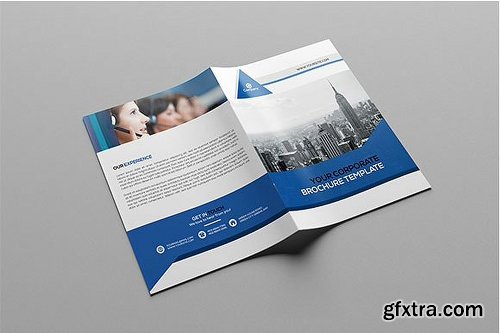 CreativeMarket Corporate Bifold Brochure 1137985