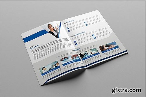 CreativeMarket Corporate Bifold Brochure 1137985