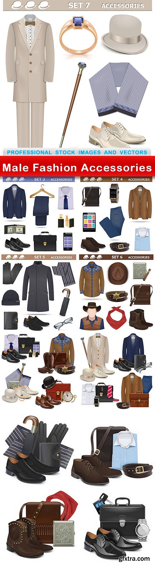 Male Fashion Accessories - 8 EPS