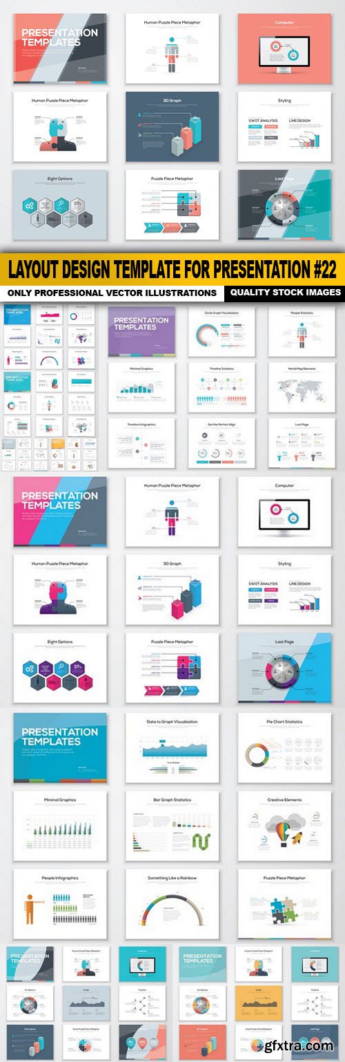 Layout Design Template For Presentation #22 - 10 Vector