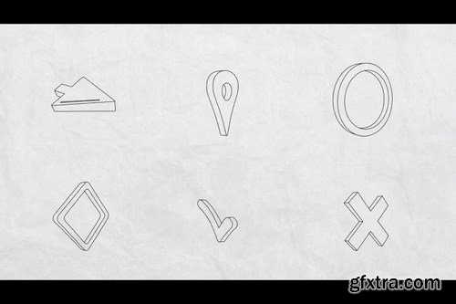 3d Flex Sketch Elements After Effects Templates