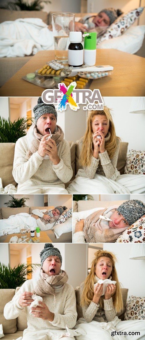 Stock Photo - Sick People