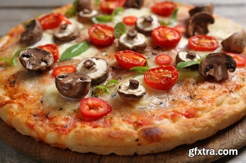 Collection of pizza ingredients of products for the preparation of a vegetable pie 2-25 HQ Jpeg