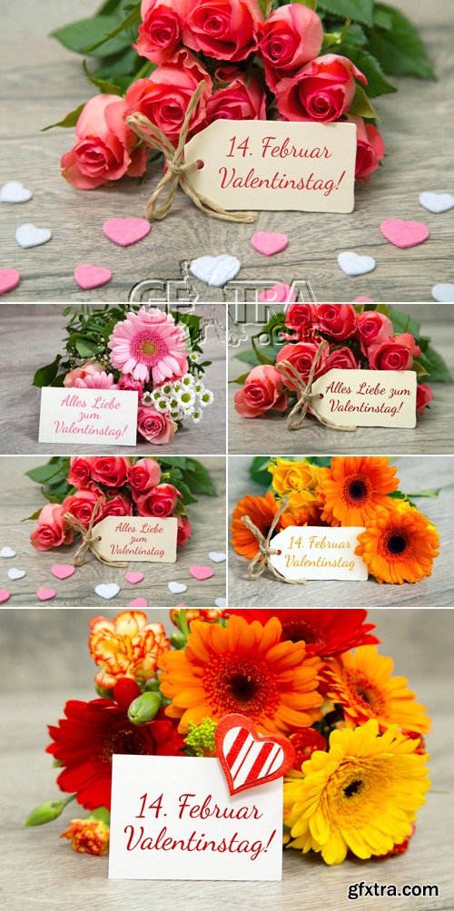 Stock Photo - Valentine's Day Flowers Bouquet