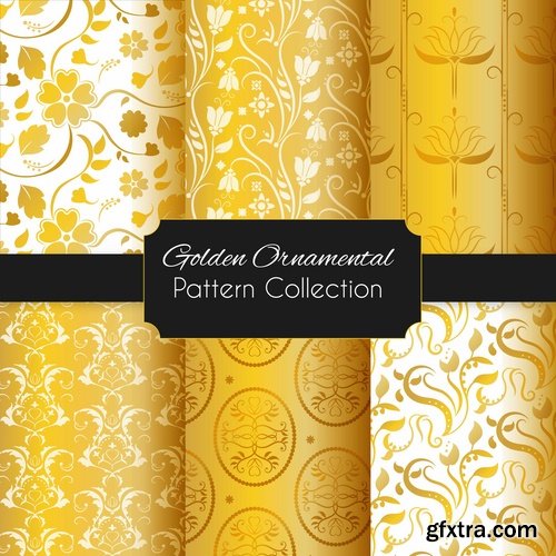 Collection of gold calligraphic design elements feather heart arrow wallpaper pattern 25 EPS