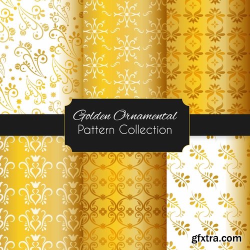 Collection of gold calligraphic design elements feather heart arrow wallpaper pattern 25 EPS