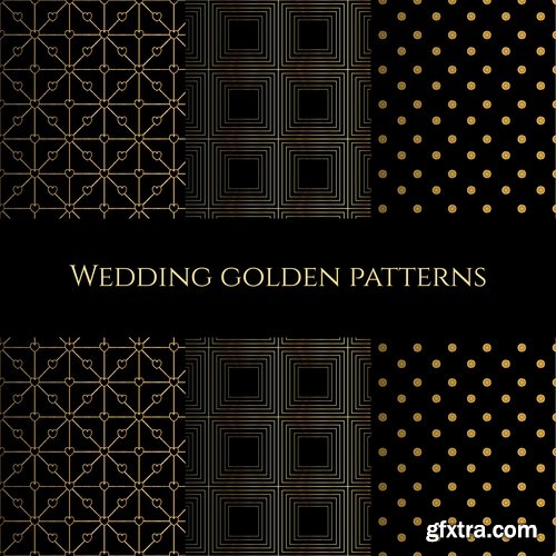 Collection of gold calligraphic design elements feather heart arrow wallpaper pattern 25 EPS