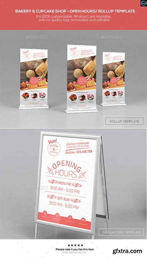 Graphicriver Bakery & Cupcake Shop-Open Hours/ RollUp Template 12526364