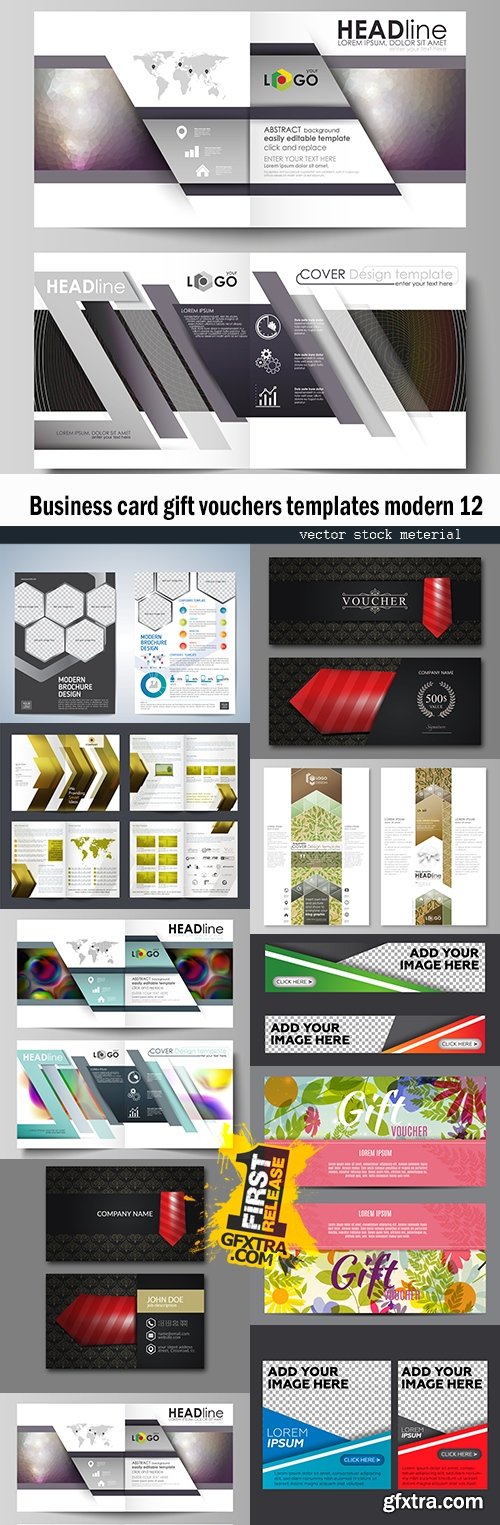 Business card gift vouchers templates modern 12