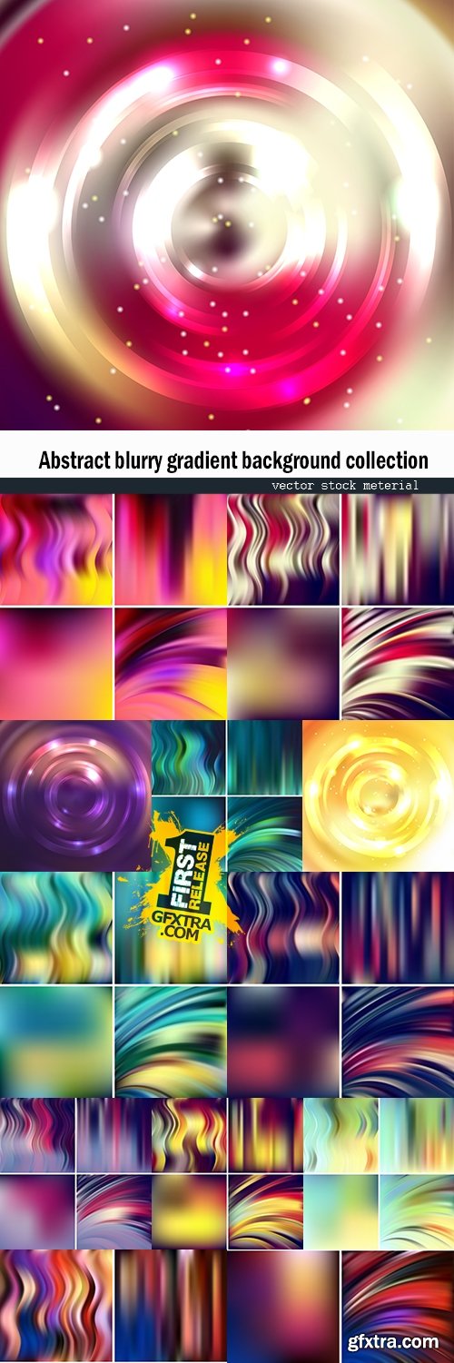 Abstract blurry gradient background collection