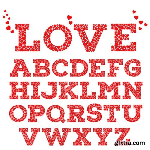 Alphabet Valentine - 7 EPS