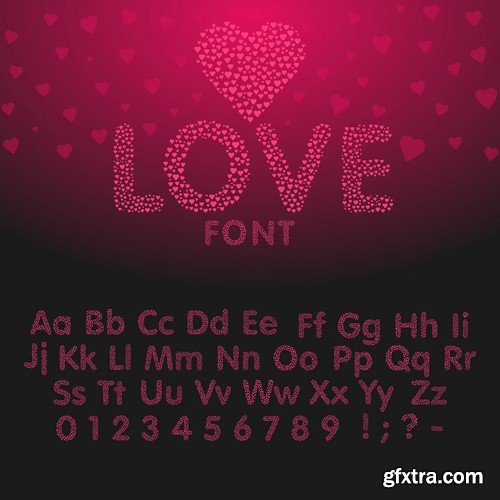 Alphabet Valentine - 7 EPS