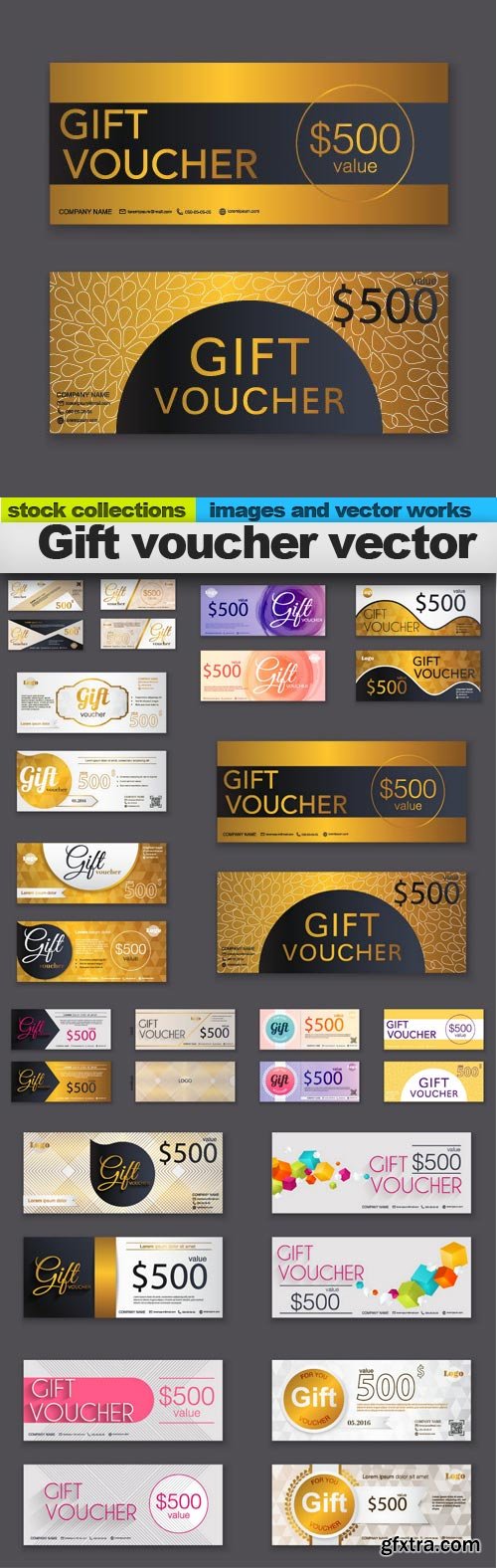 Gift voucher vector, 15 x EPS