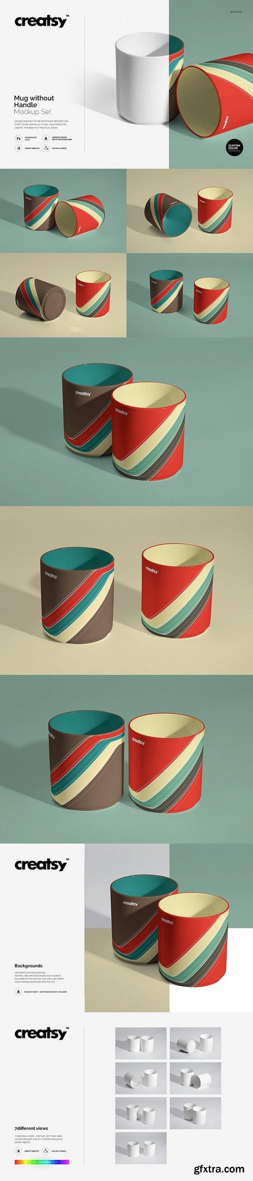 CM - Mug without Handle Mockup Set 1144771