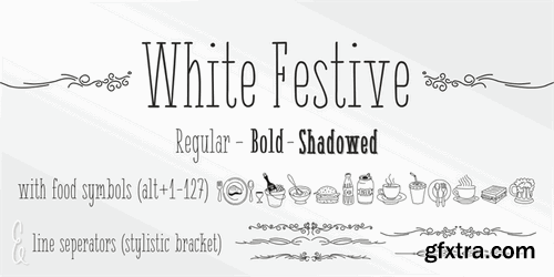 White Festive font