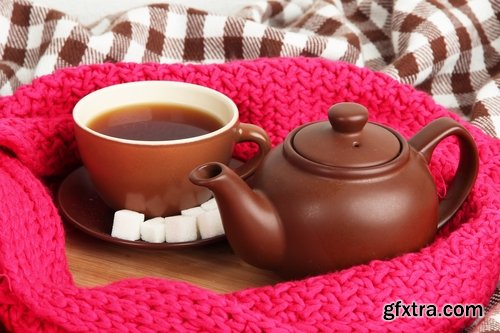 Collection of hot drink tea coffee thermos cup of boiling water sweet holiday sweater 25 HQ Jpeg