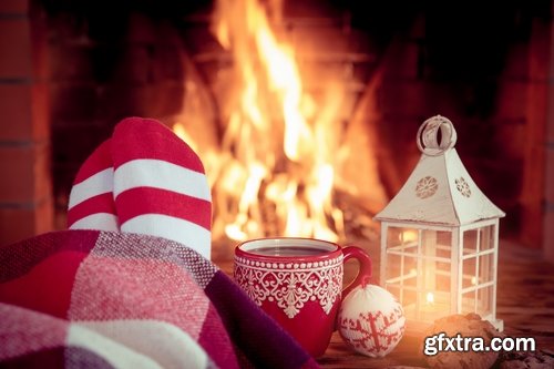 Collection of hot drink tea coffee thermos cup of boiling water sweet holiday sweater 25 HQ Jpeg