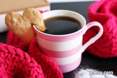 Collection of hot drink tea coffee thermos cup of boiling water sweet holiday sweater 25 HQ Jpeg