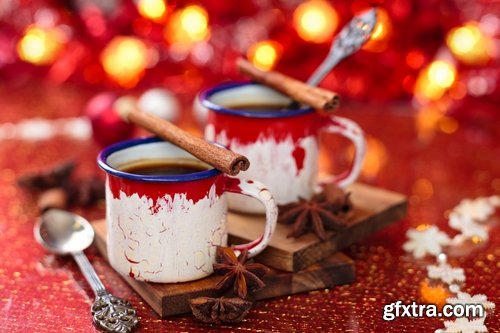 Collection of hot drink tea coffee thermos cup of boiling water sweet holiday sweater 25 HQ Jpeg