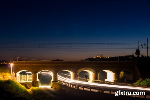 Collection of bridge crossing evening city night light lantern quay river sea 25 HQ Jpeg