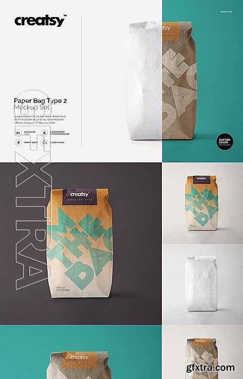 CM - Paper Bag Type 2 Mockup Set 1153736