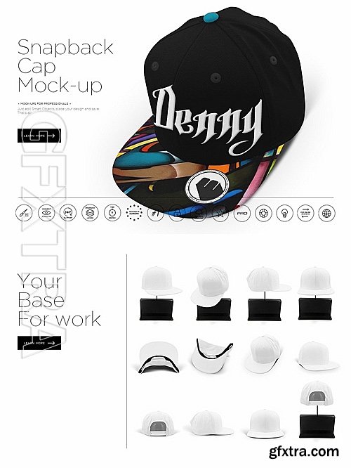 CM - Snapback Cap Mockup 1153414