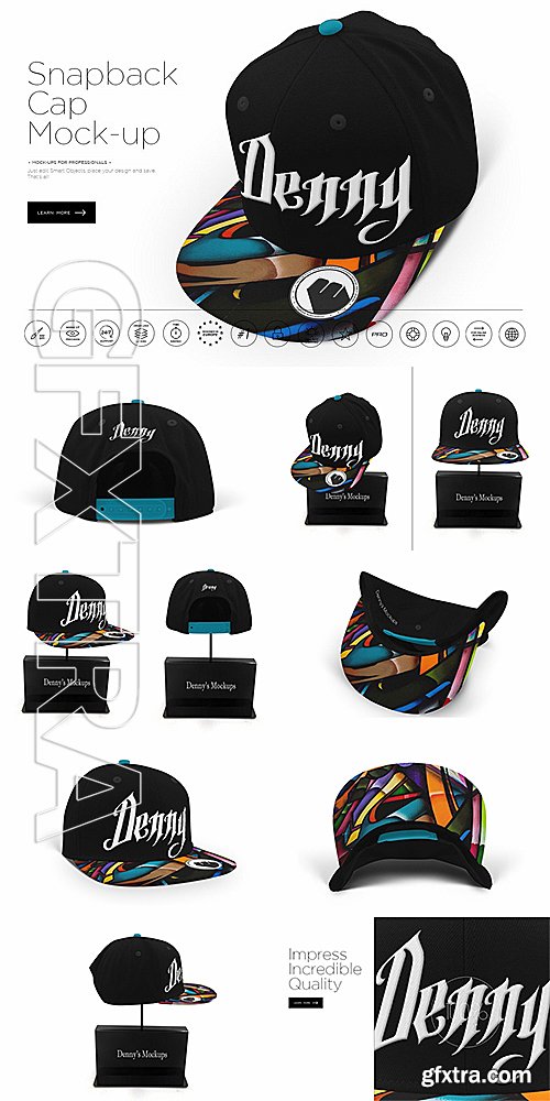 CM - Snapback Cap Mockup 1153414