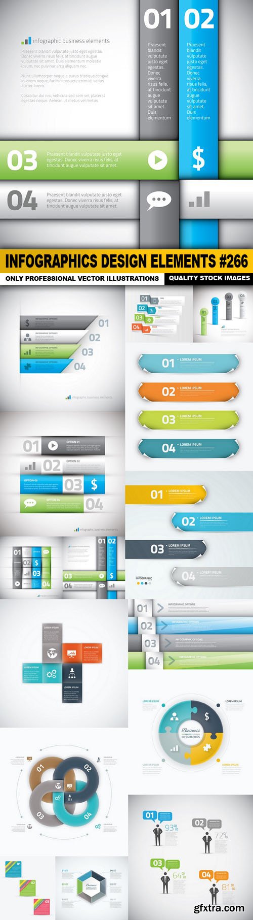 Infographics Design Elements #266 - 15 Vector