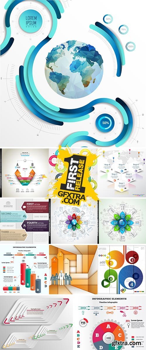 Stock Option Infographics Elements vector