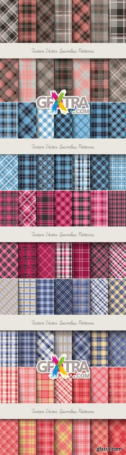 Tartan Seamless Patterns Vector 2