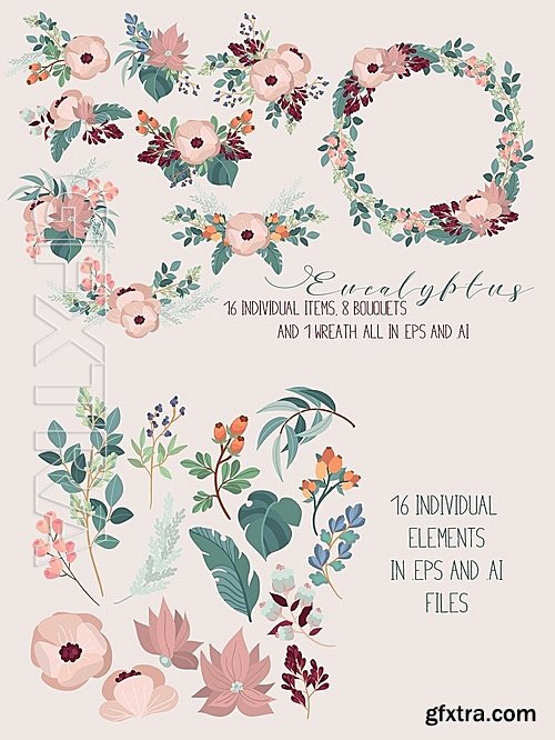 CM - Eucalyptus - vector floral pack 1154009