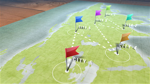 VideoHive - Animated Map Path 17511599