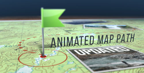 VideoHive - Animated Map Path 17511599