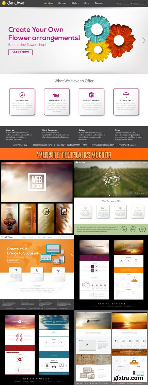 Website templates vector