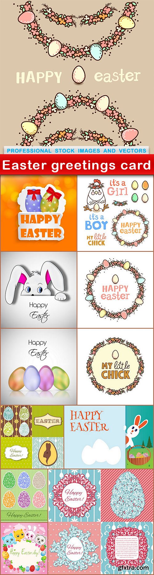 Easter greetings card - 12 EPS