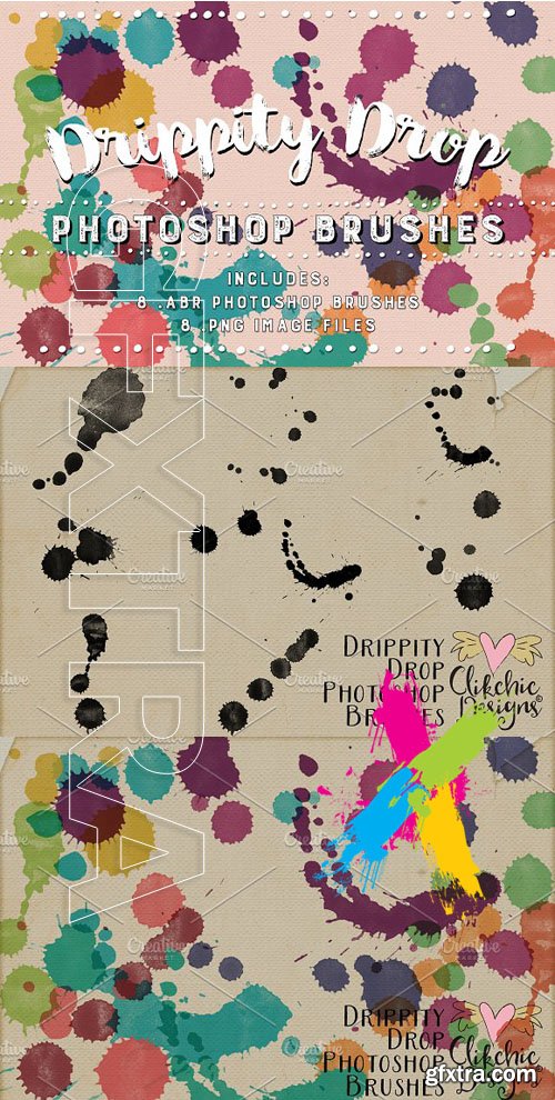 CM Drippity Drop Photoshop Brushes 1156530