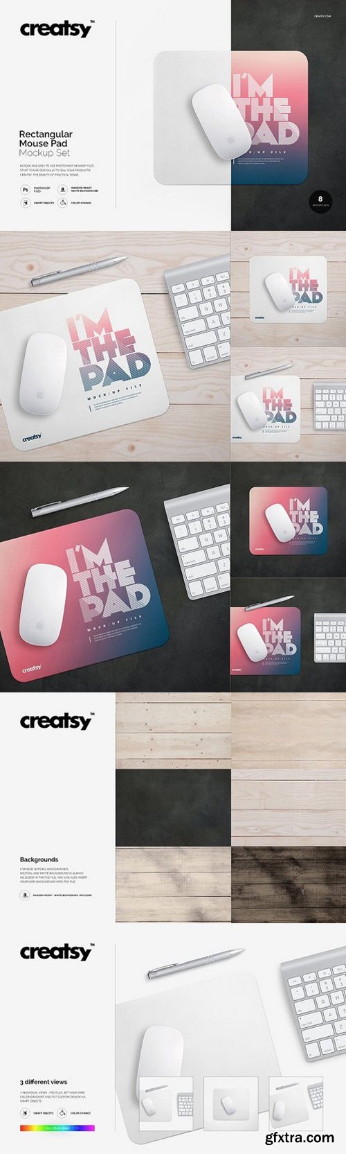 CM - Rectangular Mouse Pad Mockup Set 1141509