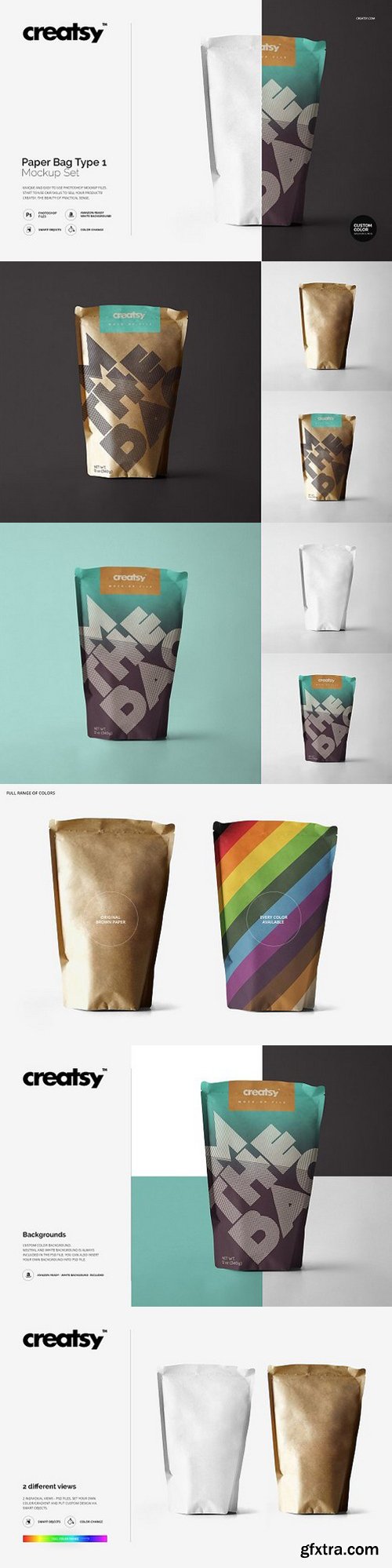 CM - Paper Bag Type 1 Mockup Set 1148321