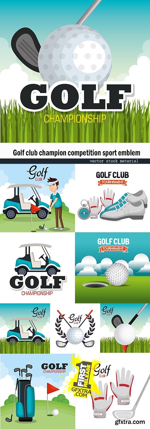 Golf club champion competition sport emblem