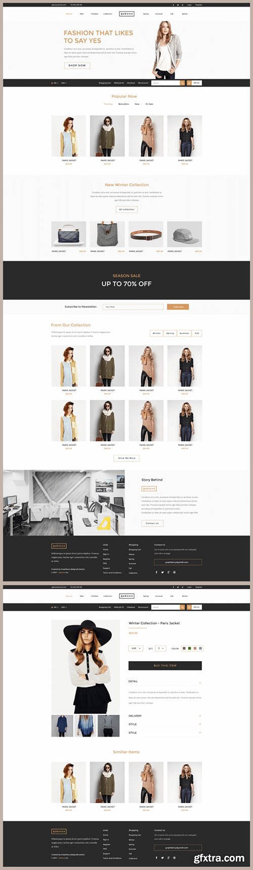 PSD Web Template - Gabooo - Fashion eCommerce Theme